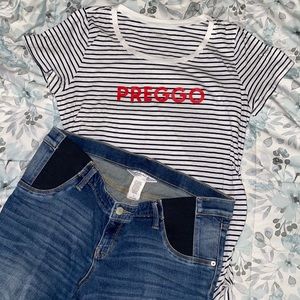 Maternity shirt and jeans bundle ✨